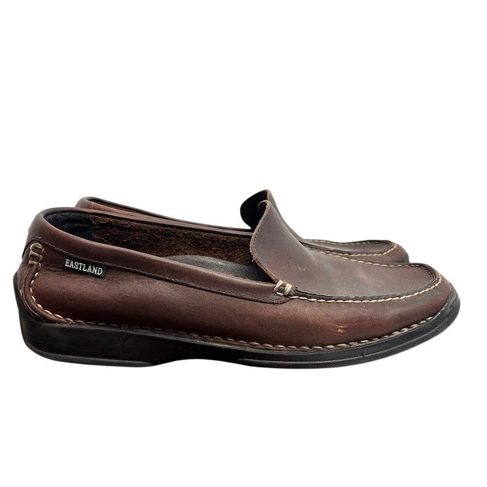 Eastland Loafers Y2K Brown Leather Moc Toe Penny Slip On Driving Shoe Size 10M